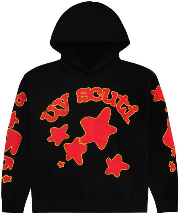 Sp5der Uy Scuti Hoodie Black