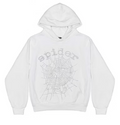 Sp5der OG Rhinestone White Hoodie