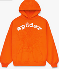 Sp5der Orange OG Web V2 Hoodie