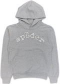 Sp5der Heather grey webstone AOP hoodie