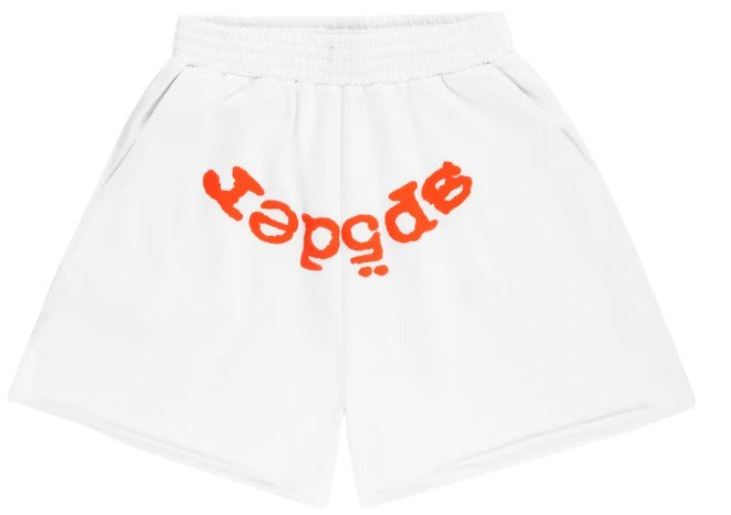 Sp5der OG Web V2 Sweatshorts White