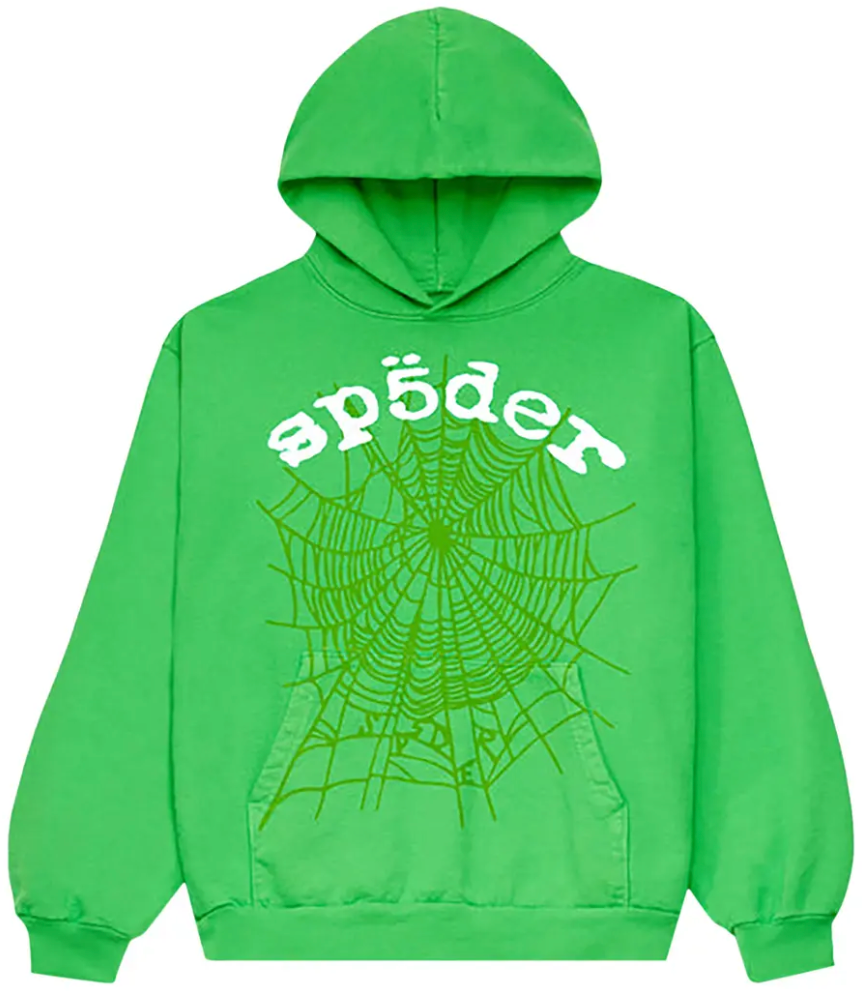 Sp5der Green OG Web V2 Hoodie Green