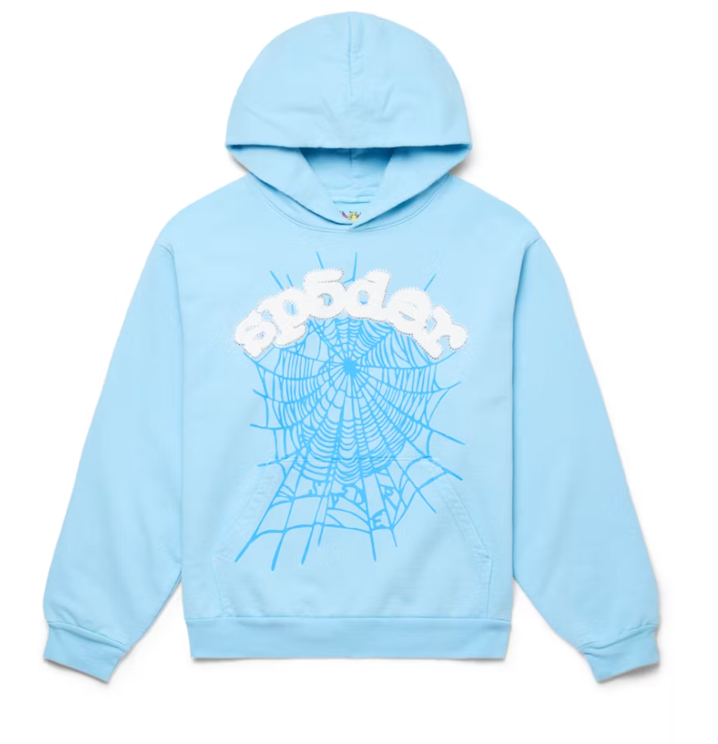 Sp5der Sky Blue Hoodie