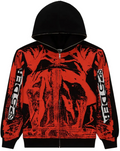 Sp5der Black JP5 Moto Full Zip Hoodie