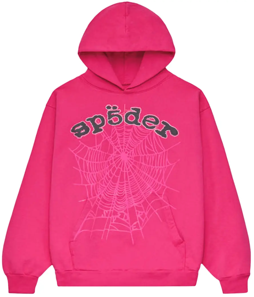Sp5der Pink OG Web V2 Hoodie