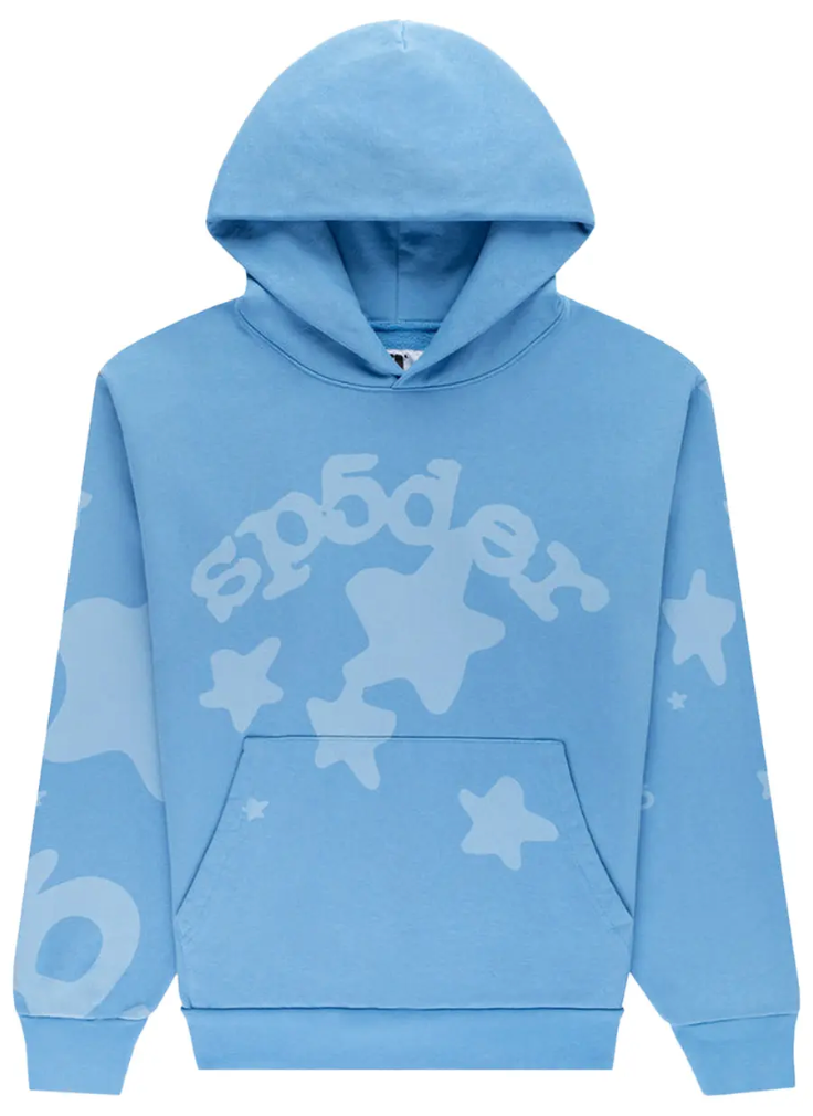 Sp5der Dusty Blue Beluga V2 Hoodie