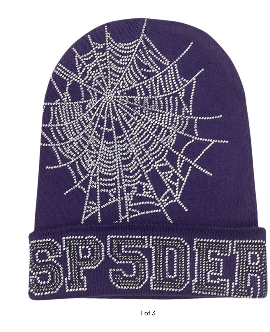 Sp5der Purple Beanie