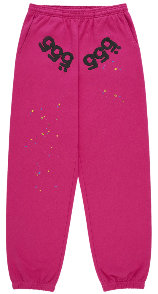 Sp5der Pink Angel Number Sweats