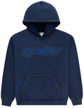 Sp5der Blue Studded Punk V3 Hoodie
