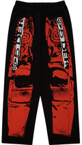Sp5der Black JP5 Moto Wide Leg Sweats