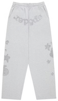 Sp5der Heather Grey Rhinestone Beluga Sweats