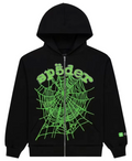 Sp5der Cash OG Web V2 Rhinestone Zip Black