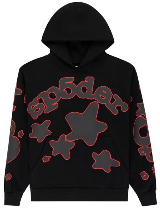 Sp5der Black Beluga Outline Hoodie