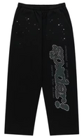 Sp5der Rhinestone Punk V2 Sweats Black