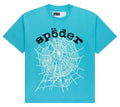 Sp5der OG Web V2 Tee Cyan