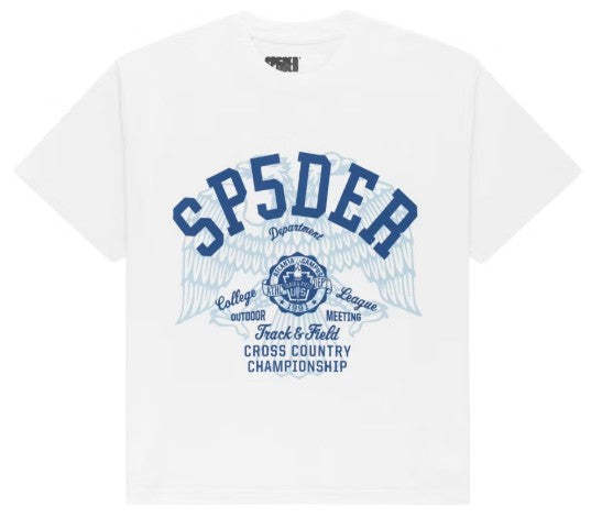 Sp5der White championship league slub tee