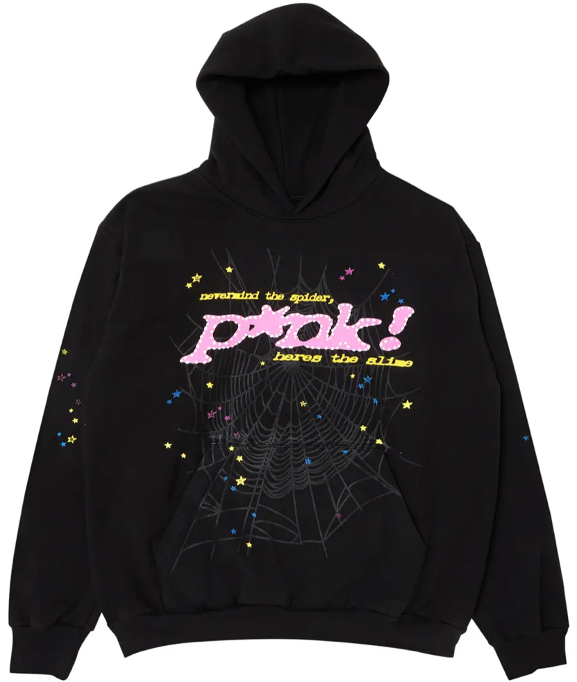 Sp5der P*NK V1 Hoodie Black