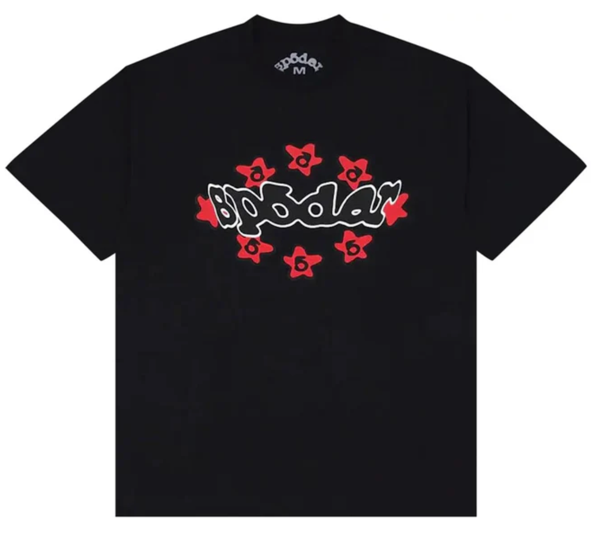Sp5der Warped Tee Black