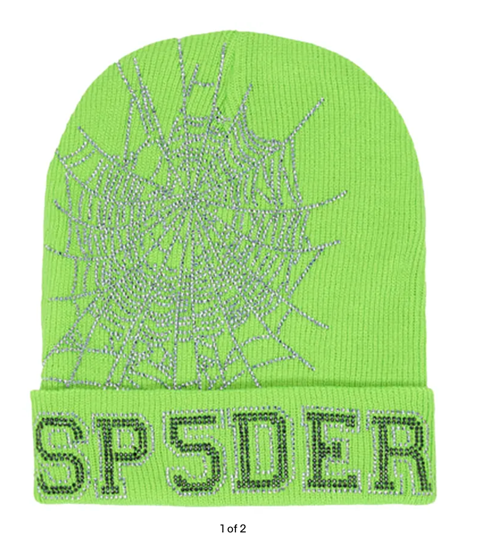 Sp5der Green Beanie