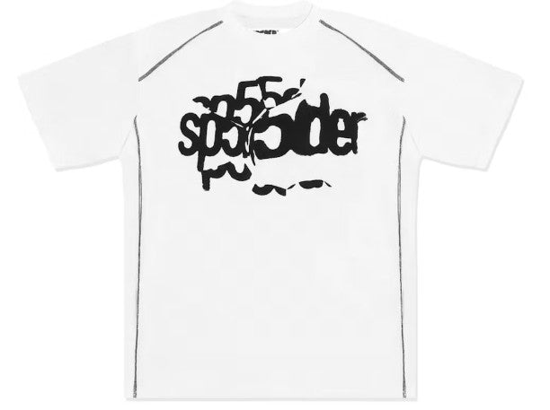 Sp5der Contrast Stitch Slub Tee