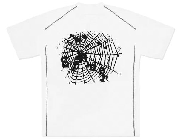 Sp5der Contrast Stitch Slub Tee