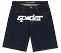 Sp5der V3 Logo Denim Short Indigo