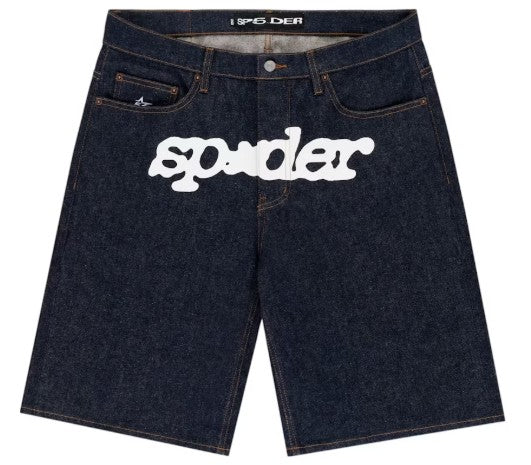 Sp5der V3 Logo Denim Short Indigo