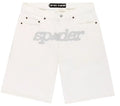 "Sp5der V3 Logo Denim Short White"