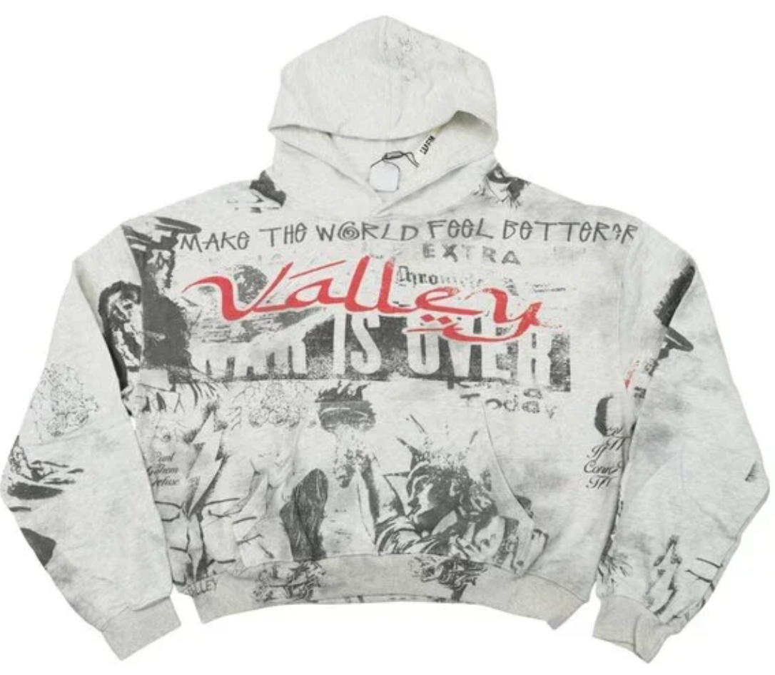 Vale Forever Mural Hoodie Grey