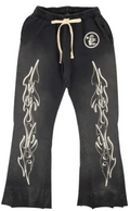 Hellstar Flame Flare Sweatpants - Black