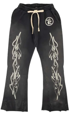 Hellstar Flame Flare Sweatpants - Black
