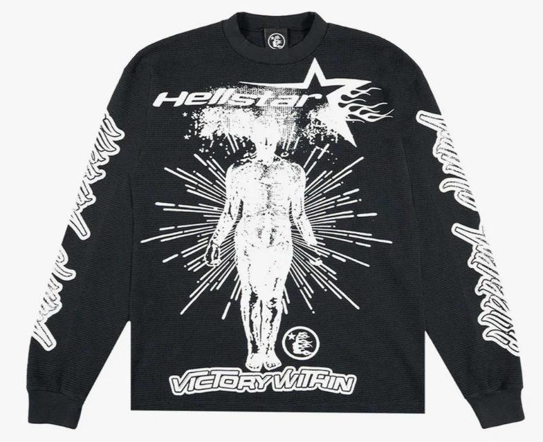 Hellstar Victory Within Thermal Long Sleeve Tee - Black