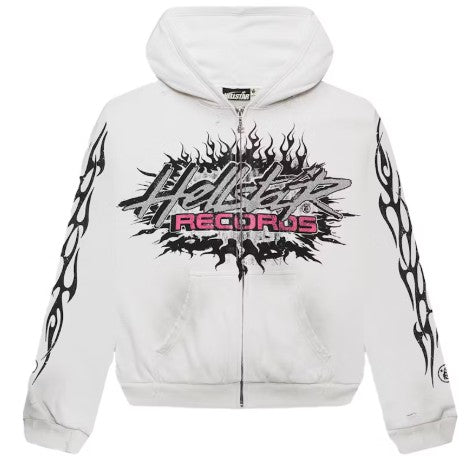 Hellstar Records Glitter Zip-Up White