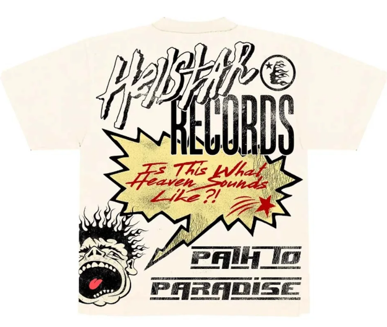 Hellstar Records Tee - Cream