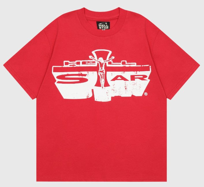 Hellstar Studios Jesus Emblem T-Shirt- Red