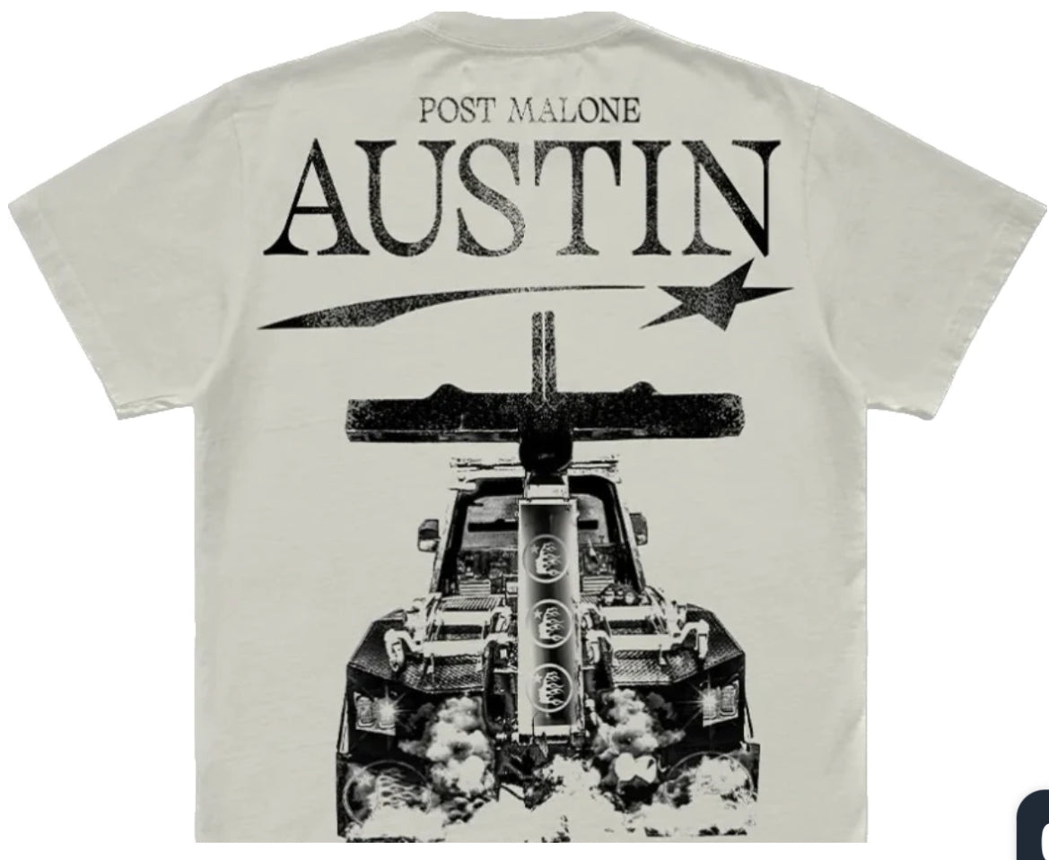 Post Malone x Hellstar Austin Tee - Cream