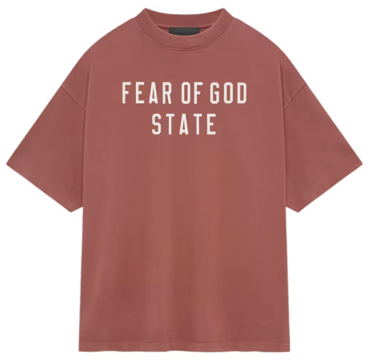 Fear of God Essentials Heavy Crewneck Tee Crimson