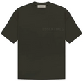 Fear of God Essentials Off Black Tee Velvet Logo (SS23)