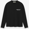 Fear of God Essentials Jet Black Long Sleeve Tee