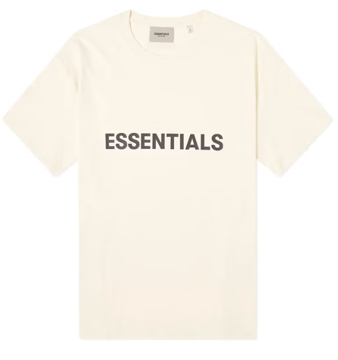 Fear of God Essentials Cream Front Logo Tee