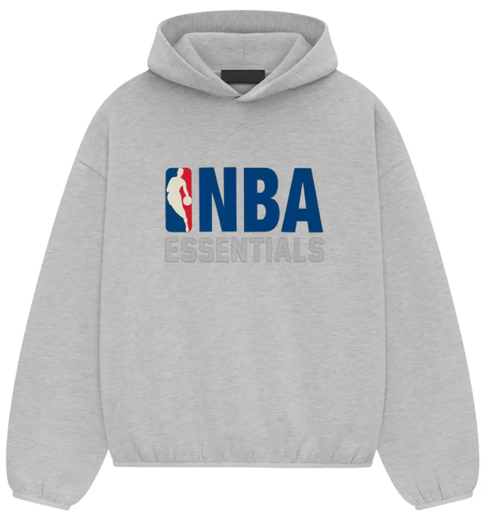 Fear of God Essentials NBA Light Heather Grey Hoodie