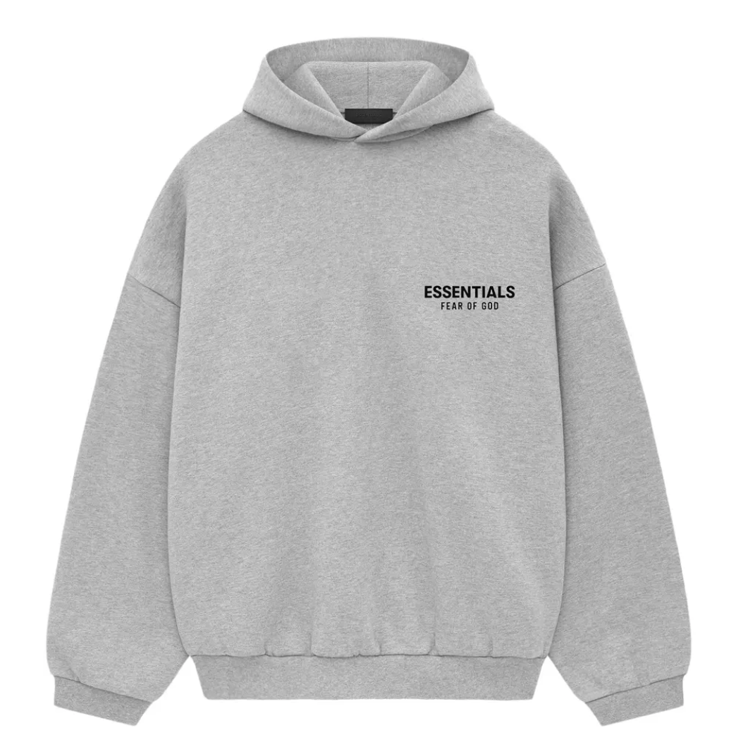 Fear of God Essentials Light Heather Grey Hoodie FW24