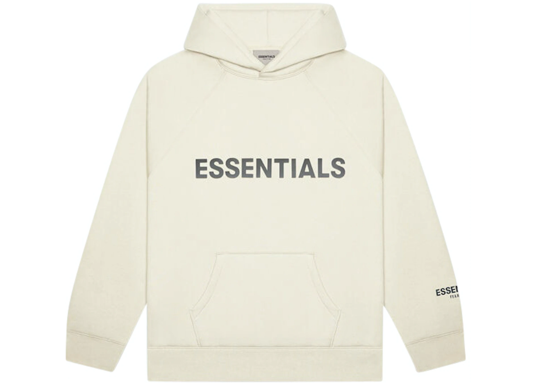 Fear of God Essentials Cream Front Logo Hoodie (SS20)