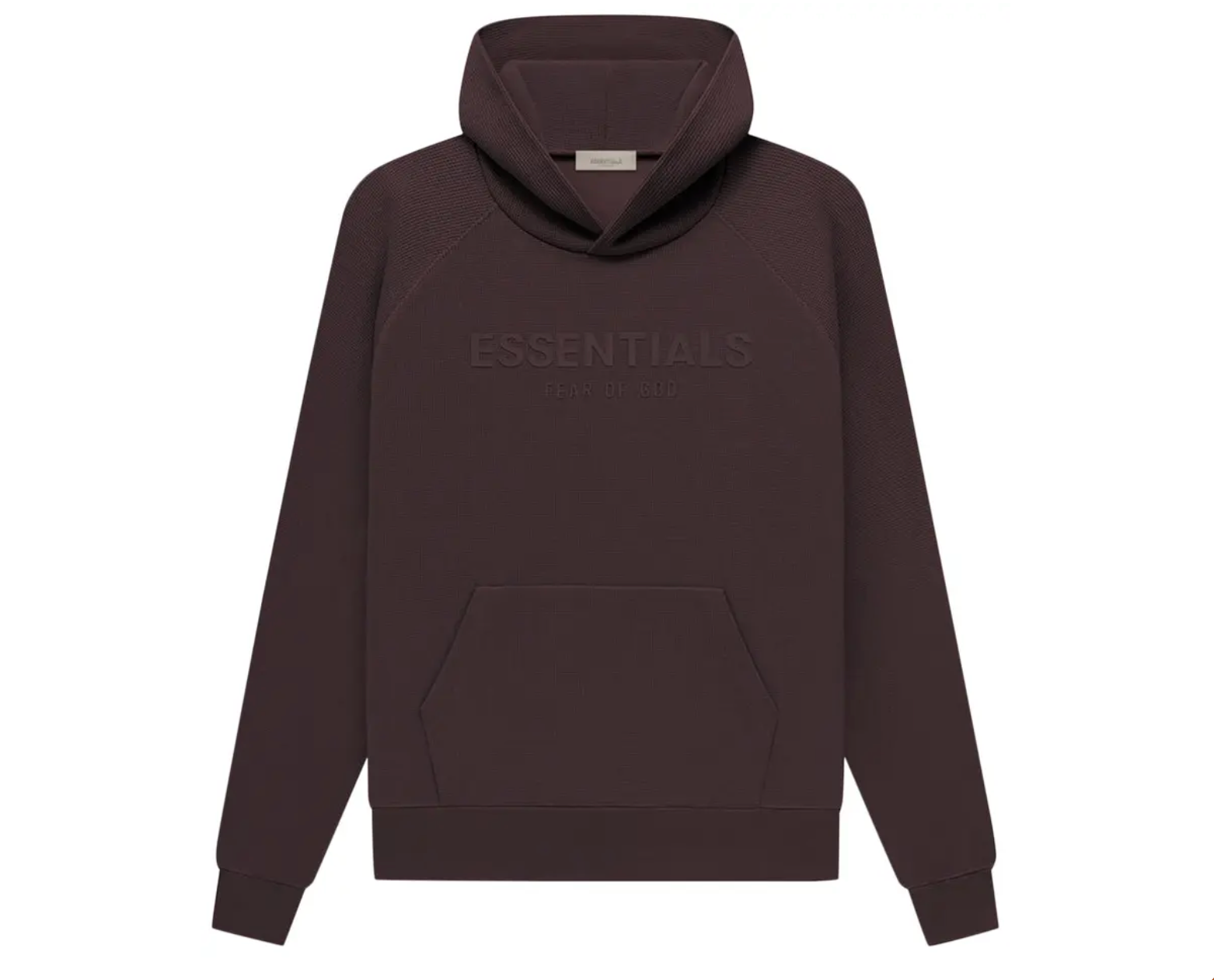 Fear of God Essentials Waffle Raglan Hoodie Plum