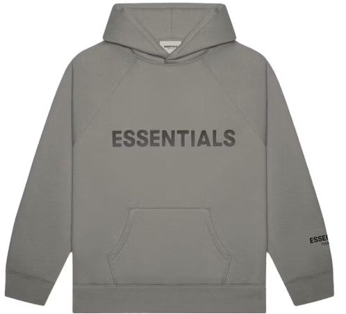 Fear of God Essentials Pullover Hoodie Applique Logo Gray Flannel/Charcoal