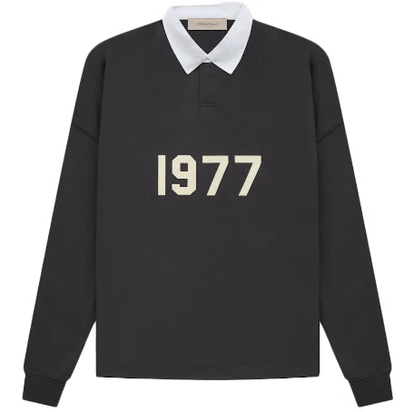 Fear of God ESSENTIALS 1977 Rugby Long Sleeve Tee - Black