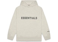 Fear of God ESSENTIALS Oatmeal Front Logo Hoodie (SS20)