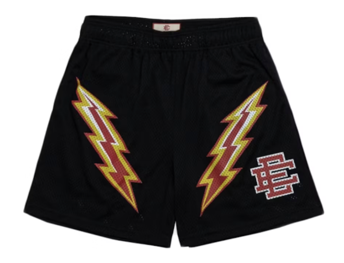 Eric Emanual EE Baisc Red Lighting Bolt Shorts FW20