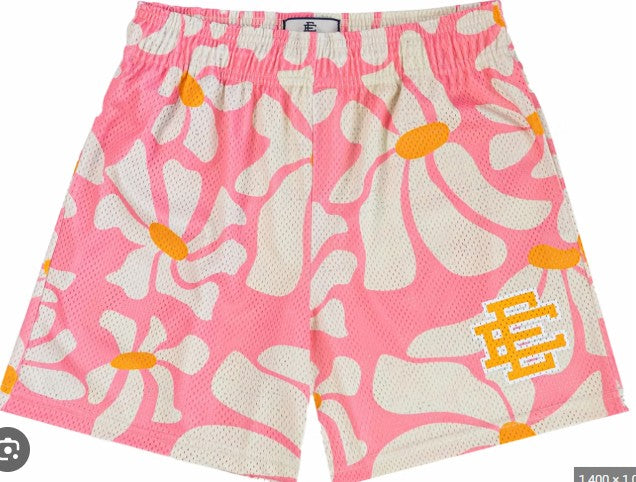 EE Basic Short Pink Daisies Yellow