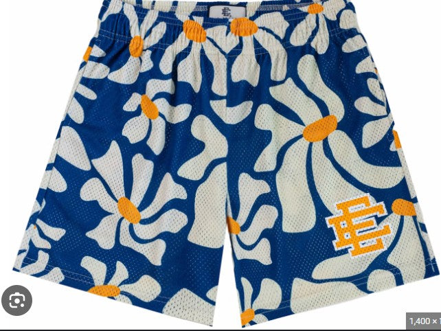 EE Basic Short Blue Daisies Yellow